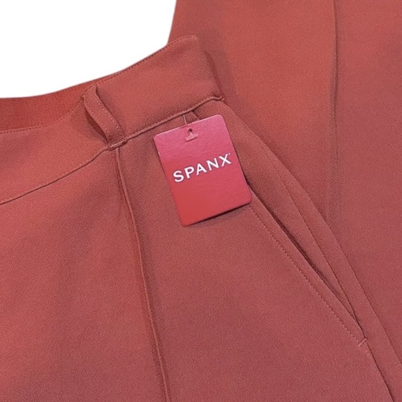 SPANX • Women’s Sedona Orange Crepe Straight Leg Trouser Work Dress Office Pants - Picture 8 of 8